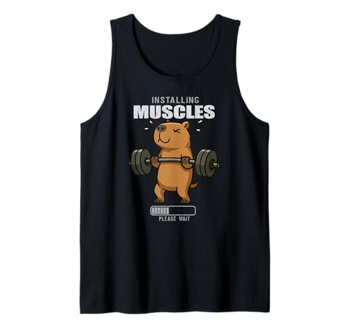 Capybara Kreuzheben Gymrat Installation Muskellifting Männer Frauen Tank Top von DeadliftAxis1