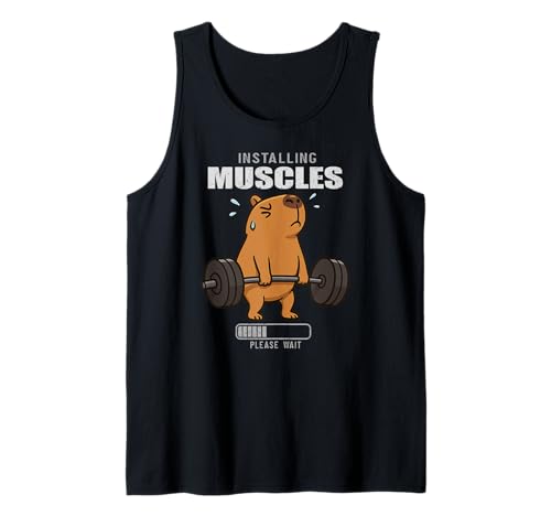 Capybara Kreuzheben Gymrat Installation Muskellifting Männer Frauen Tank Top von DeadliftAxis1