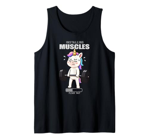 Einhorn Kreuzheben Gym Ratte Installation Muscle Lifting Männer Frauen Tank Top von DeadliftAxis1