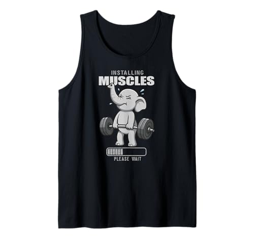 Elephant Gymrat Installing Muscle Lifting Deadlift Herren Damen Tank Top von DeadliftAxis1