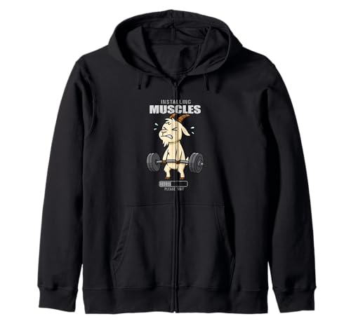 Goat Deadlift Gym Ratte Installing Muscle Lifting Herren Damen Kapuzenjacke von DeadliftAxis1