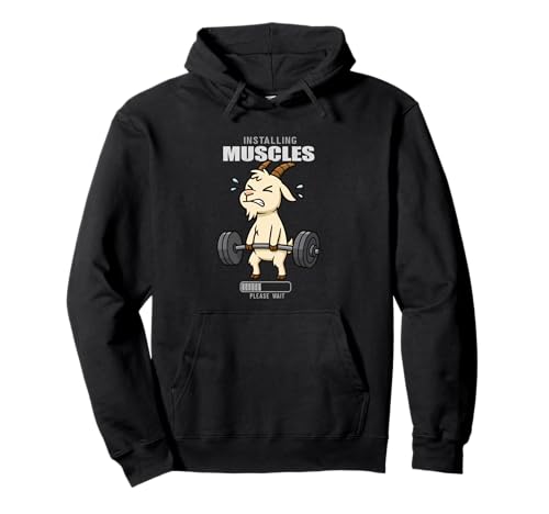 Goat Deadlift Gym Ratte Installing Muscle Lifting Herren Damen Pullover Hoodie von DeadliftAxis1