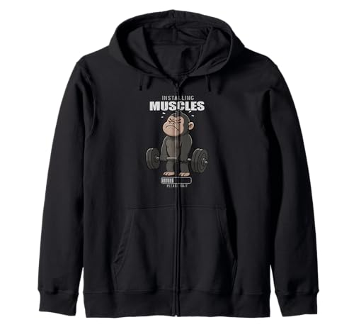 Gorilla Gym Ratte Installing Muscle Lifting Deadlift Herren Damen Kapuzenjacke von DeadliftAxis1