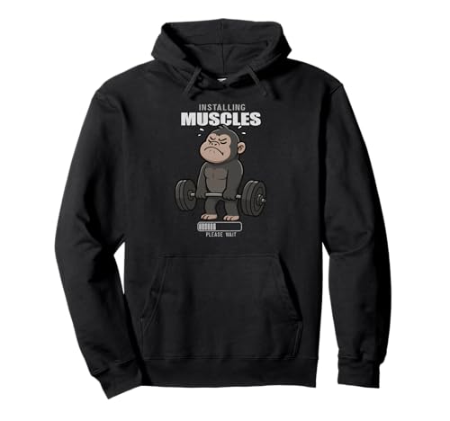 Gorilla Gym Ratte Installing Muscle Lifting Deadlift Herren Damen Pullover Hoodie von DeadliftAxis1