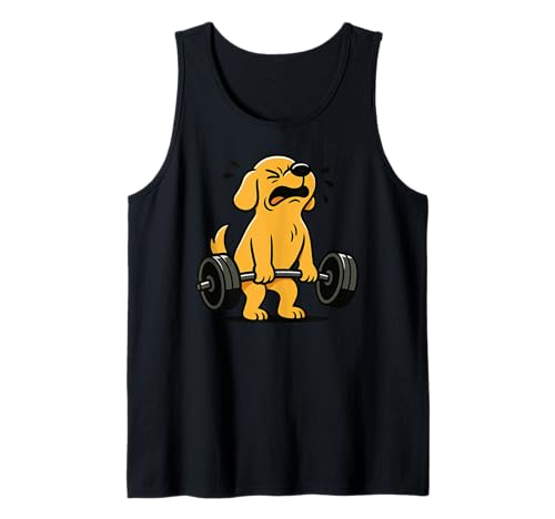 Labrador Kreuzheben Gym Ratte Tierliebhaber Heben Mama Papa Tank Top von DeadliftAxis1