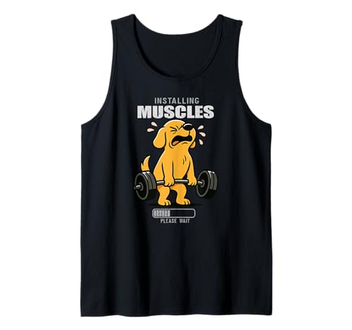 Labrador Kreuzheben Installation Muskel Gym Ratten Heben Mama Papa Tank Top von DeadliftAxis1