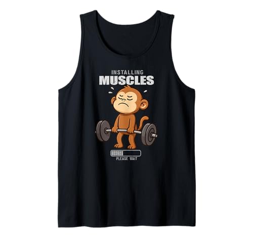 Monkey Kreuzheben Gym Ratte Installation Muscle Lifting Männer Frauen Tank Top von DeadliftAxis1
