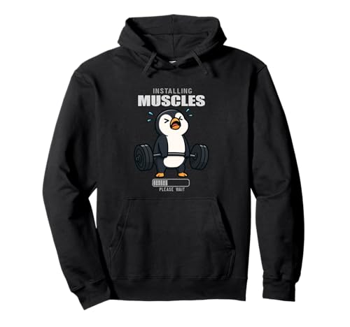 Pinguin Kreuzheben Gym Ratte Installation Muscle Lifting Männer Frauen Pullover Hoodie von DeadliftAxis1