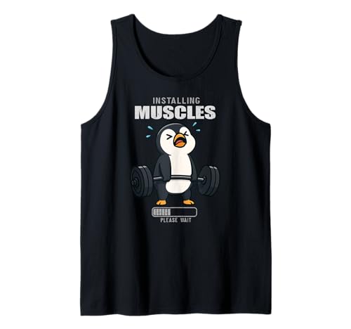Pinguin Kreuzheben Gym Ratte Installation Muscle Lifting Männer Frauen Tank Top von DeadliftAxis1