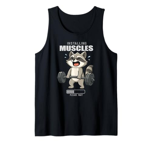 Waschbär Kreuzheben Gym Ratte Installation Muscle Lifting Männer Frauen Tank Top von DeadliftAxis1
