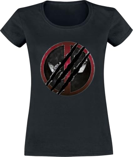 Deadpool 3 - Logo Frauen T-Shirt schwarz L 100% Baumwolle Fan-Merch, Filme von Deadpool
