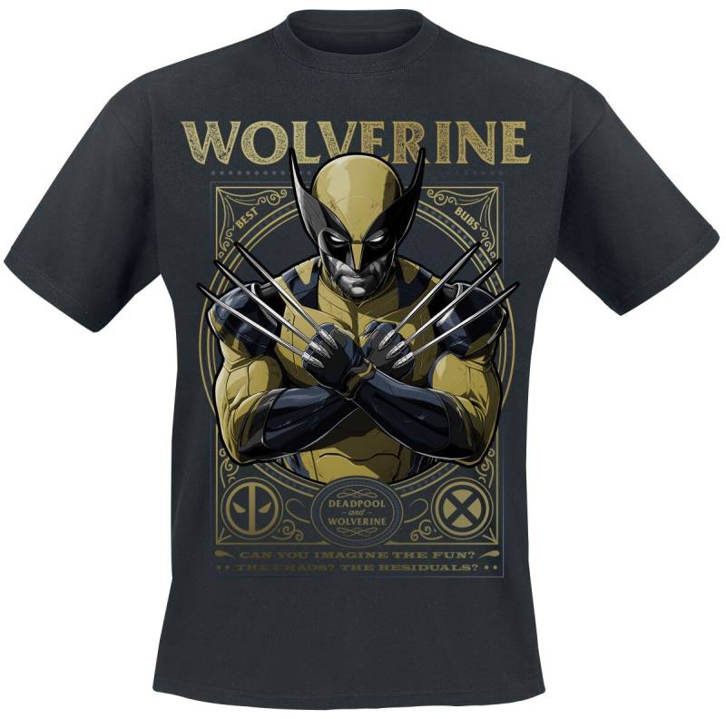 Deadpool 3 - Wolverine T-Shirt schwarz in S von Deadpool