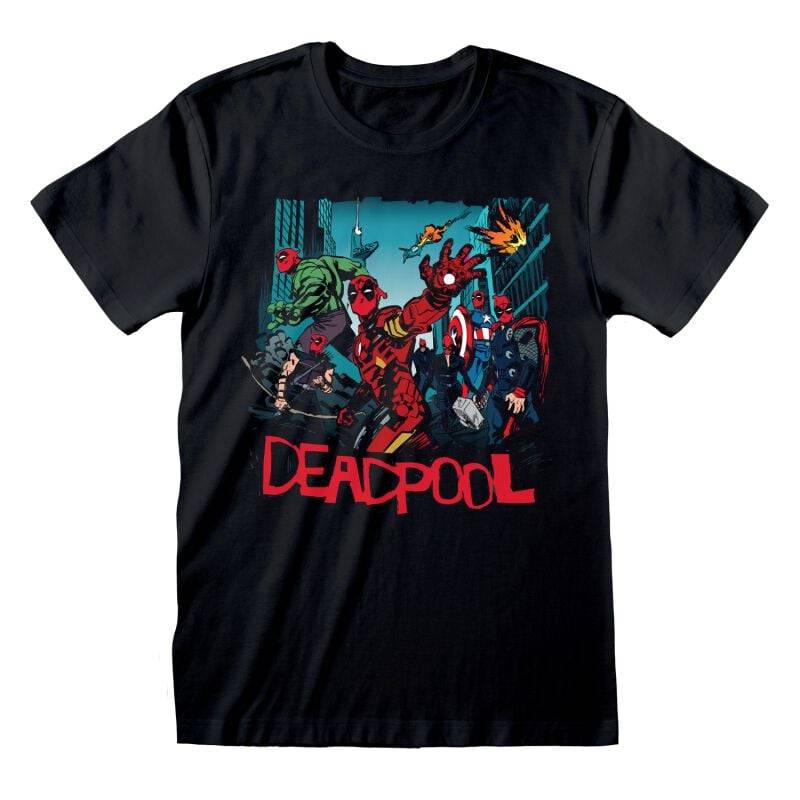 Deadpool Avengers Spoof T-Shirt schwarz in S von Deadpool