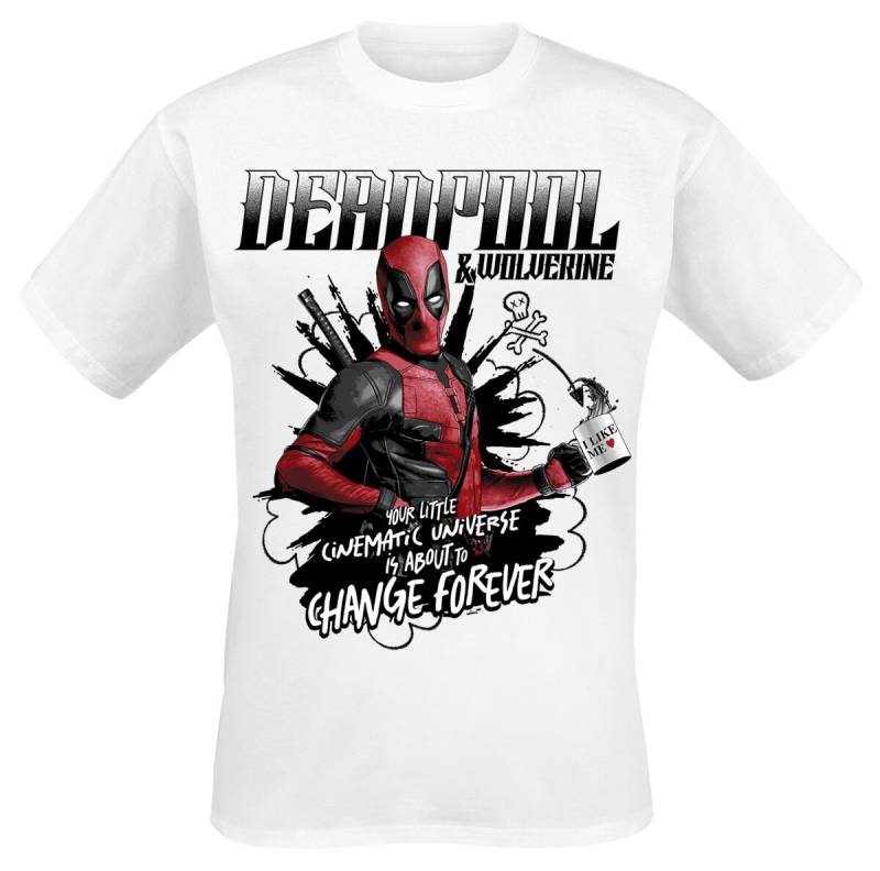 Deadpool Change Forever T-Shirt weiß in XL von Deadpool
