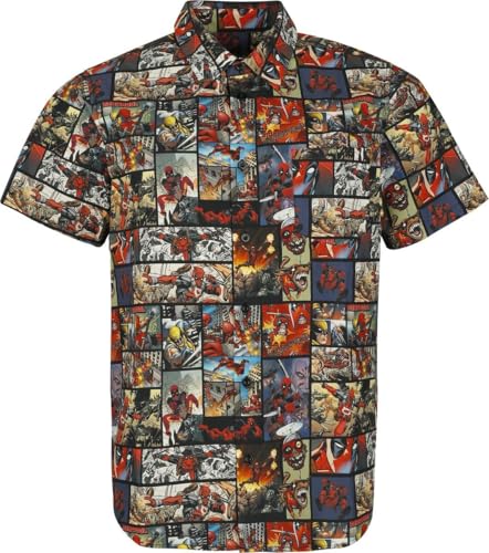 Deadpool Comic Männer Kurzarmhemd Multicolor XL von Deadpool