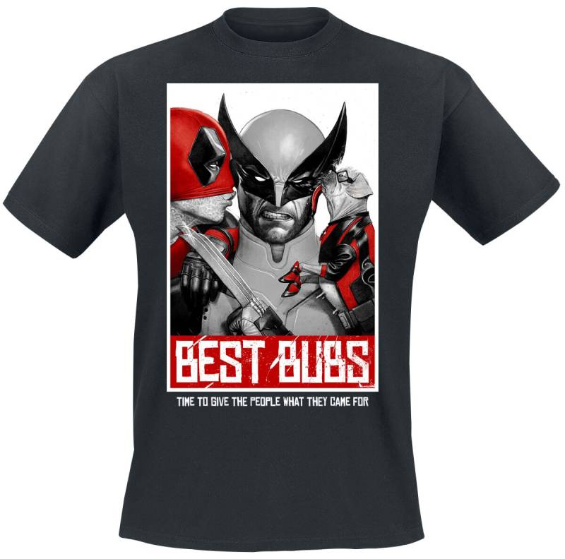 Deadpool Deadpool And Wolverine - Best Bubs Threesome T-Shirt schwarz in XL von Deadpool