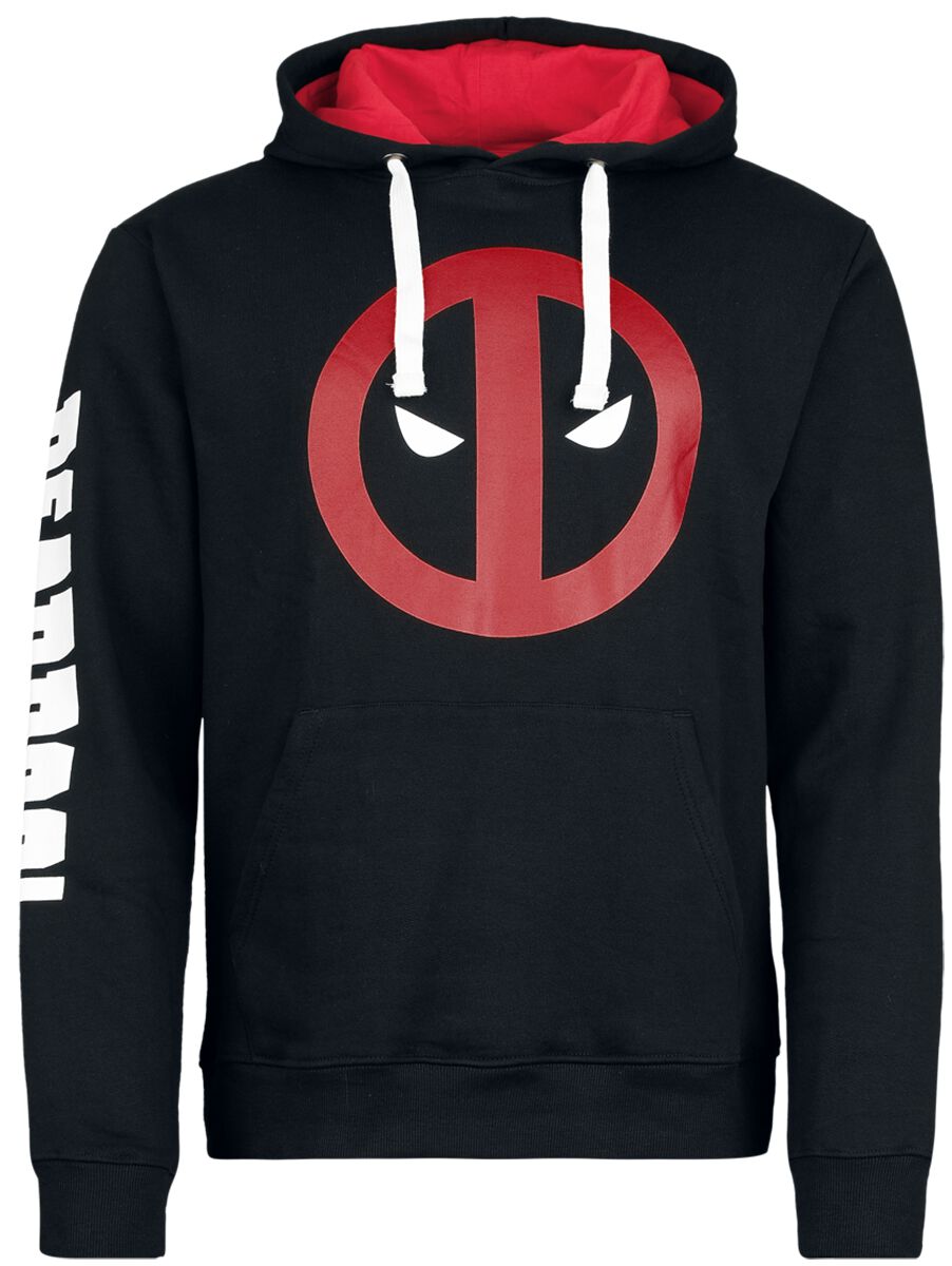 Deadpool - Disney Kapuzenpullover - Logo - S bis XXL - für Männer - Größe S - schwarz  - Lizenzierter Fanartikel Deadpool - Disney Kapuzenpullover - Logo - S bis XXL - für Männer - Größe S - schwarz  - Lizenzierter Fanartikel von Deadpool