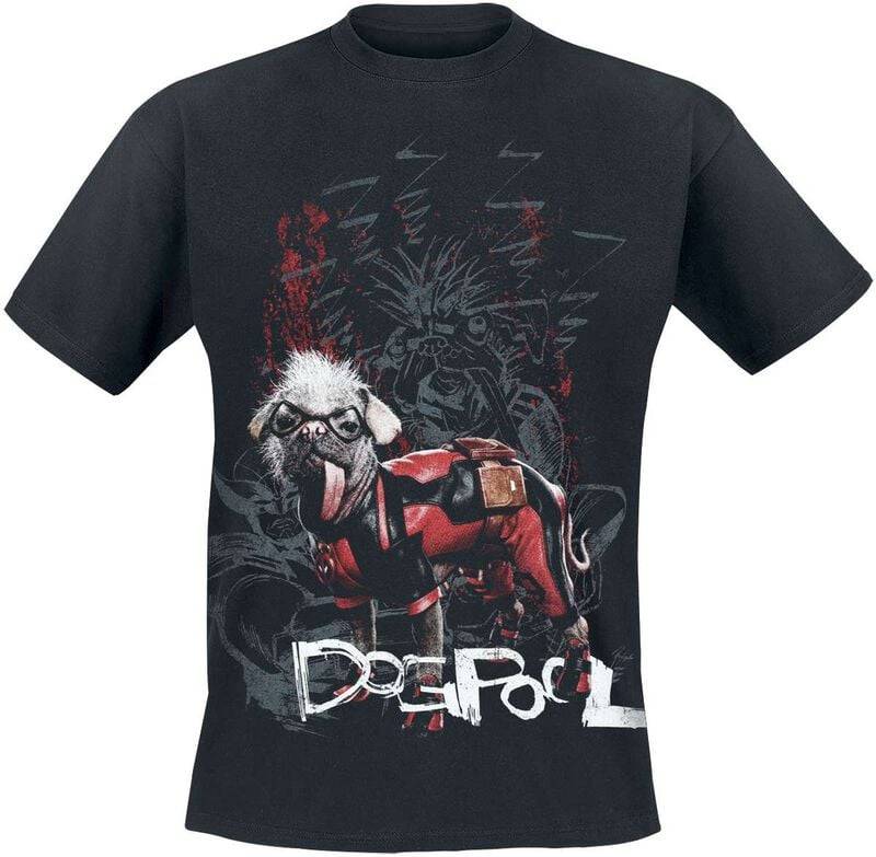 Deadpool Dogpool T-Shirt schwarz in L von Deadpool