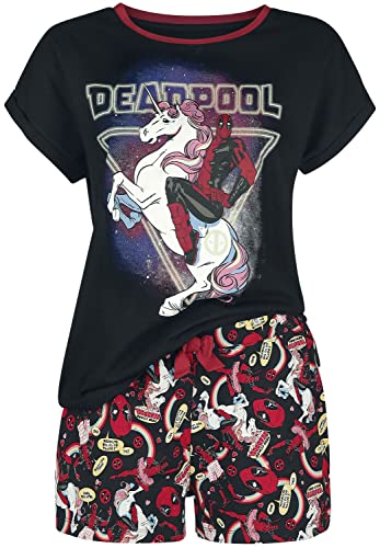 Deadpool Einhornattacke Frauen Schlafanzug Multicolor S 100% Baumwolle Fan-Merch, Filme, Superhelden von Deadpool