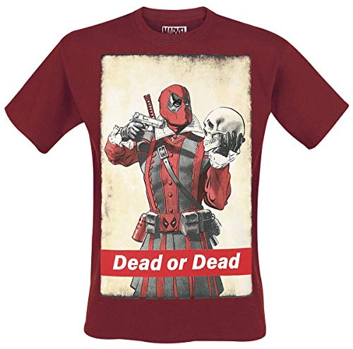 Deadpool Herren T-Shirt, Bordeaux, XL von Marvel