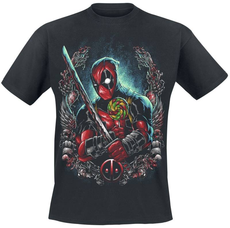 Deadpool Lollipop T-Shirt schwarz in XL von Deadpool