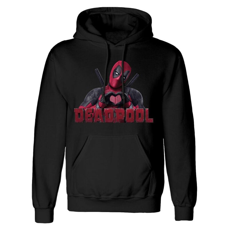 Deadpool - Marvel Kapuzenpullover - Heart U - S bis XXL - für Männer - Größe L - schwarz  - Lizenzierter Fanartikel Deadpool - Marvel Kapuzenpullover - Heart U - S bis XXL - für Männer - Größe L - schwarz  - Lizenzierter Fanartikel von Deadpool