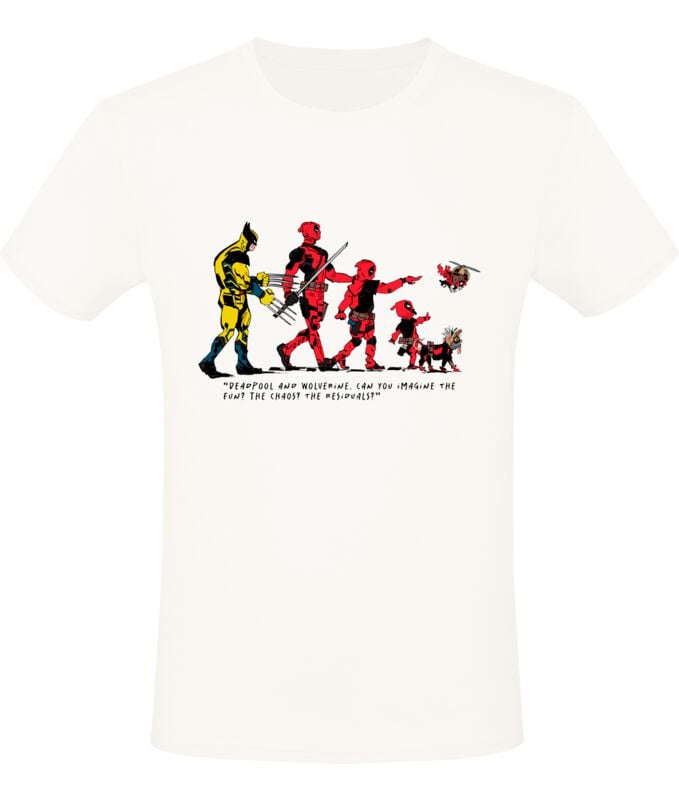Deadpool - Marvel T-Shirt - Deadpool And Wolverine - Can You Imagine - S bis XXL - für Männer - Größe XL - weiß  - Lizenzierter Fanartikel von Deadpool