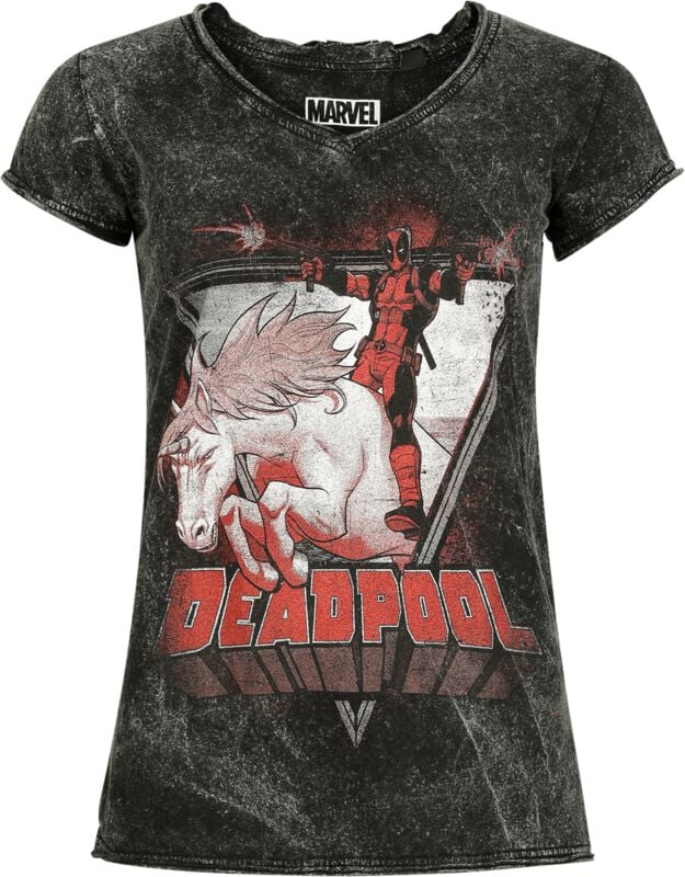 Deadpool - Marvel T-Shirt - Deadpool - Unicorn - S bis 4XL - für Damen - Größe XXL - dunkelgrau  - EMP exklusives Merchandise! von Deadpool