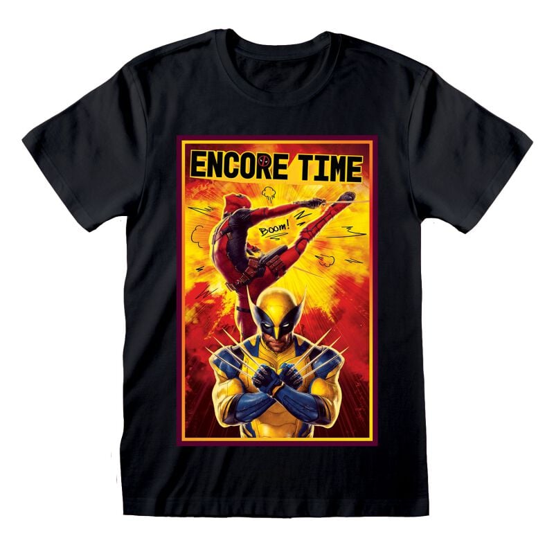 Deadpool - Marvel T-Shirt - Deadpool & Wolverine - Encore Time - S bis XXL - für Männer - Größe XL - schwarz  - Lizenzierter Fanartikel von Deadpool