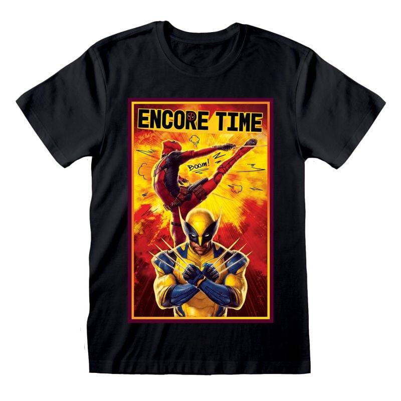 Deadpool - Marvel T-Shirt - Deadpool & Wolverine - Encore Time - S bis XXL - für Männer - Größe XL - schwarz  - Lizenzierter Fanartikel von Deadpool