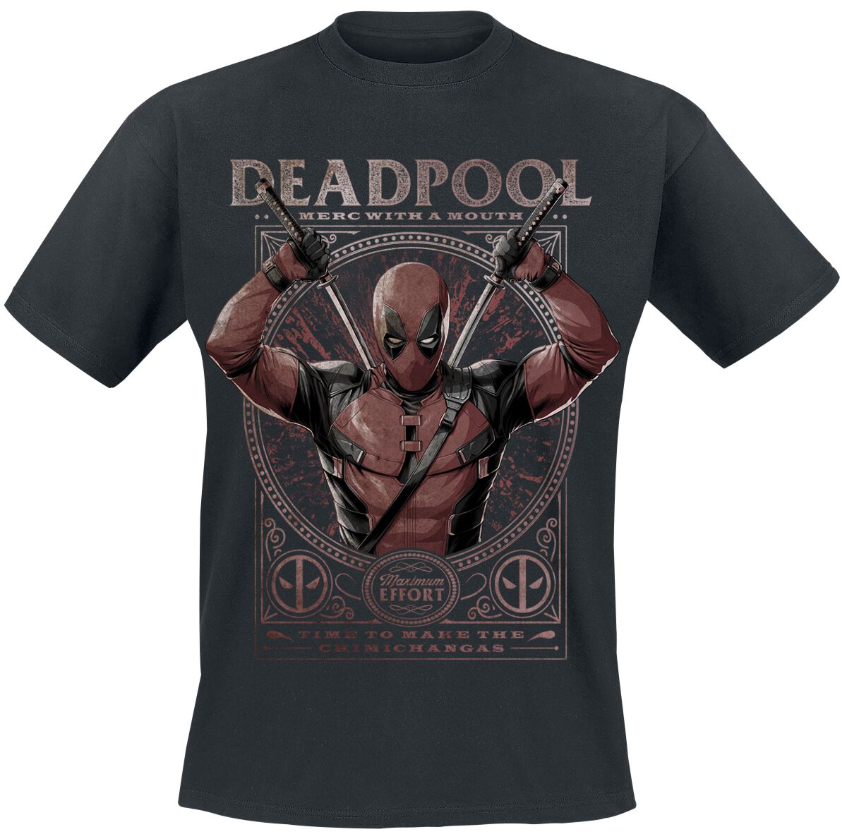 Deadpool - Marvel T-Shirt - Maximum Effort - S bis 5XL - für Männer - Größe 3XL - schwarz  - Lizenzierter Fanartikel von Deadpool