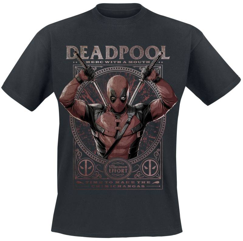 Deadpool - Marvel T-Shirt - Maximum Effort - S bis 5XL - für Männer - Größe 3XL - schwarz  - Lizenzierter Fanartikel von Deadpool