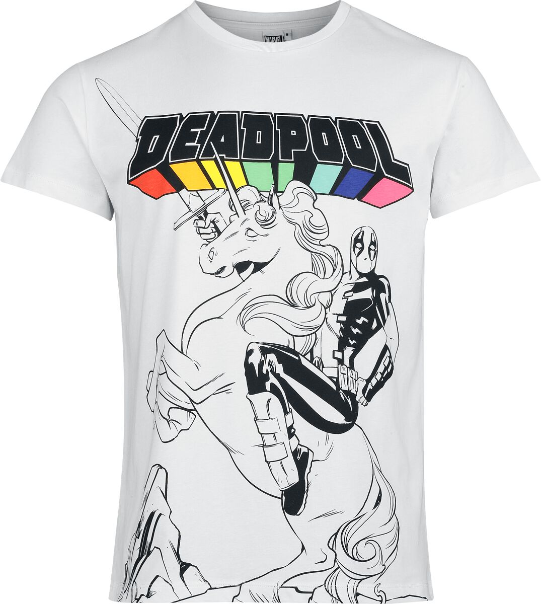 Deadpool - Marvel T-Shirt - Unicorn - S bis 3XL - für Männer - Größe XXL - weiß  - EMP exklusives Merchandise! von Deadpool