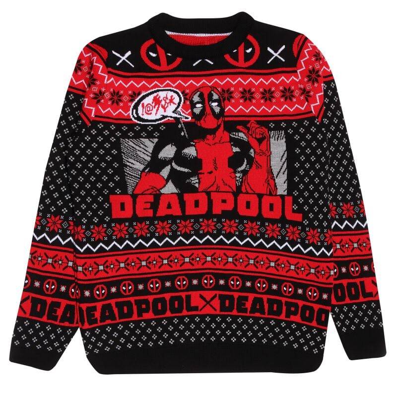 Deadpool - Marvel Weihnachtspullover - Show Off - S bis XXL - für Männer - Größe M - multicolor  - Lizenzierter Fanartikel von Deadpool