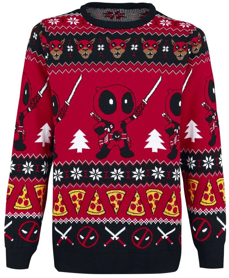 Deadpool - Marvel Weihnachtspullover - Wish You A Deadpool Christmas - M bis 3XL - für Männer - Größe M - multicolor  - Lizenzierter Fanartikel von Deadpool