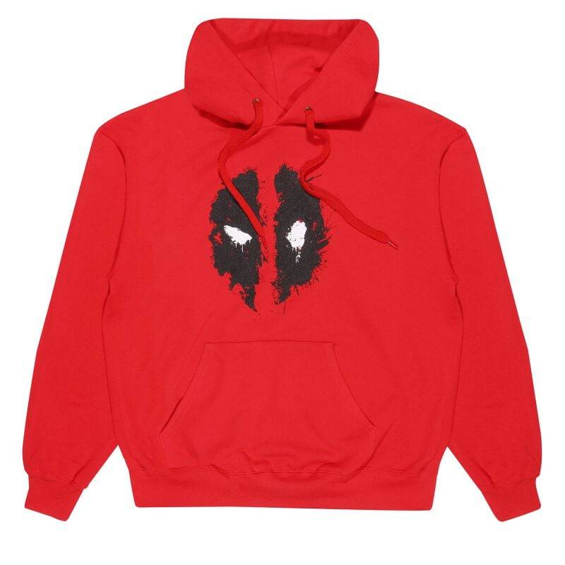 Deadpool Mask Splatter Kapuzenpullover rot in M von Deadpool