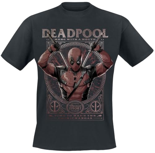 Deadpool Maximum Effort Männer T-Shirt schwarz M 100% Baumwolle Fan-Merch, Filme, Superhelden von Deadpool