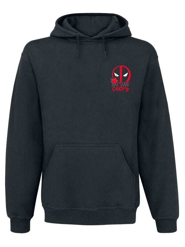 Deadpool No One Cares Kapuzenpullover schwarz in S von Deadpool