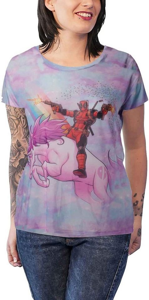Deadpool Print-Shirt Damen Deadpool T-Shirt Mesh Gr.M von Deadpool