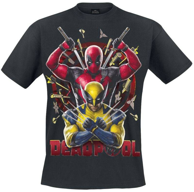 Deadpool Wolverine Bullseye T-Shirt schwarz in XL von Deadpool