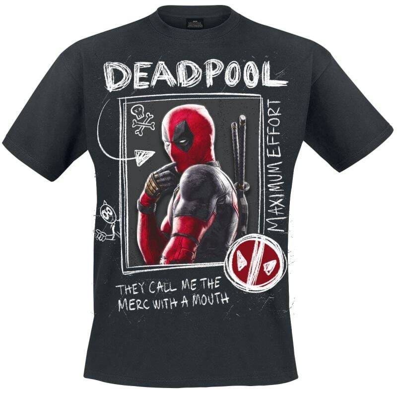 Deadpool Wolverine Sketches T-Shirt schwarz in XL von Deadpool
