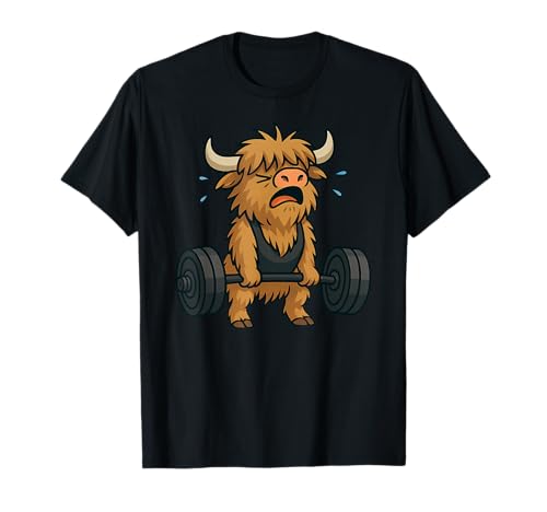Highland Cow Kreuzheben Gym Ratte Tierliebhaber Heben Männer Frauen T-Shirt Highland Cow Kreuzheben Gym Ratte Tierliebhaber Heben Männer Frauen T-Shirt von DealiftAxis1