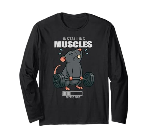 Ratte Kreuzheben Installation Muscle Lifting Gymrats Männer Frauen Langarmshirt von DealiftAxis1