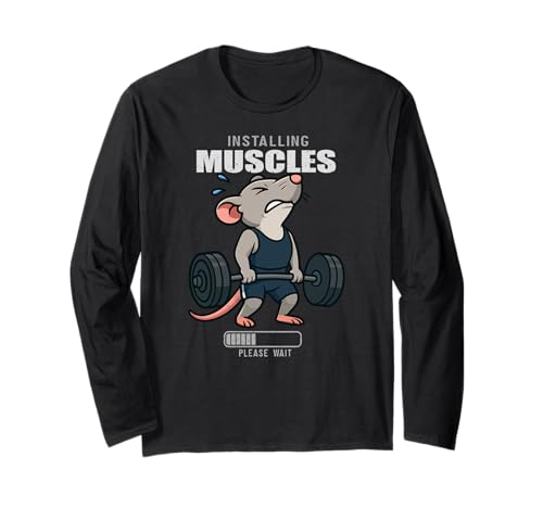 Ratten Kreuzheben Gymrats Installation Muscle Lifting Männer Frauen Langarmshirt von DealiftAxis1