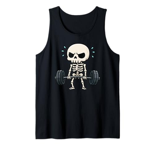 Skelett Kreuzheben Gym Ratte Halloween Lifting Männer Frauen Tank Top von DealiftAxis1