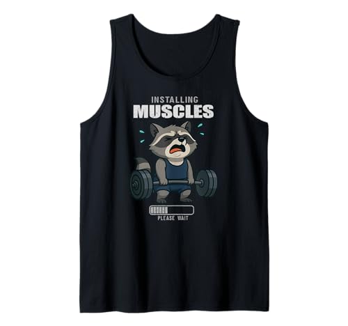 Waschbär Kreuzheben Gym Ratte Installation Muscle Lifting Männer Frauen Tank Top von DealiftAxis1
