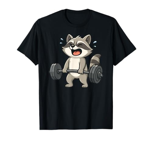 Waschbär Kreuzheben Gym Ratte Tierliebhaber Heben Jungen Mädchen T-Shirt Waschbär Kreuzheben Gym Ratte Tierliebhaber Heben Jungen Mädchen T-Shirt von DealiftAxis1