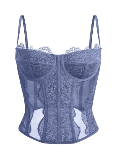 Dealmore Damen Bustier Korsett, Blau, Medium von Dealmore