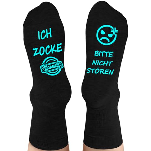 Dealswin Lustige Gaming Socken Gamer Geschenk Mit Spruch Bitte Nicht Stören Ich Neuheit Für Zocker Männer Herren Frauen Damen Weihnachts Erntedankfest Geburtstag von Dealswin