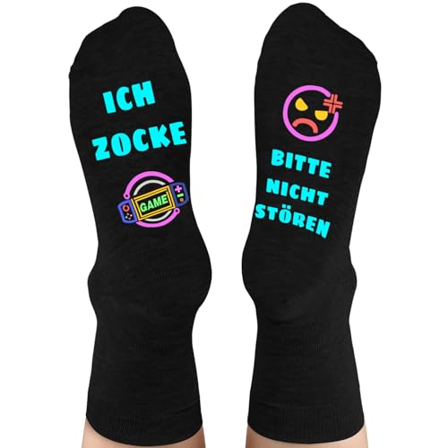 Dealswin Lustige Gaming Socken Gamer Geschenk Mit Spruch Bitte Nicht Stören Ich Zocken Socken Neuheit Für Zocker Männer Herren Frauen Damen Weihnachts Erntedankfest Geburtstag, 10-45 von Dealswin